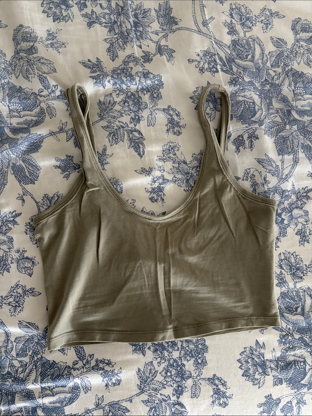 FP Movement by Free People Olive Green Cropped Tank Top